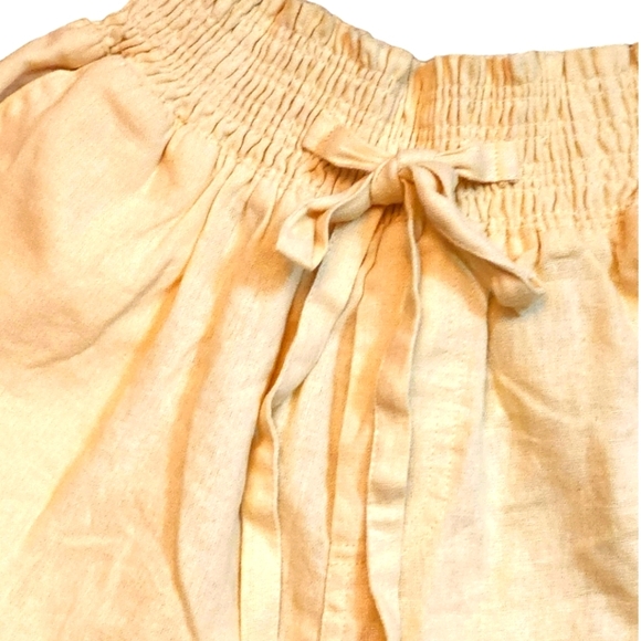 🎁Love Tree Ivory Linen Drawstring PaperBag Shorts & SHEIN Leopard print tank- S - Picture 3 of 16